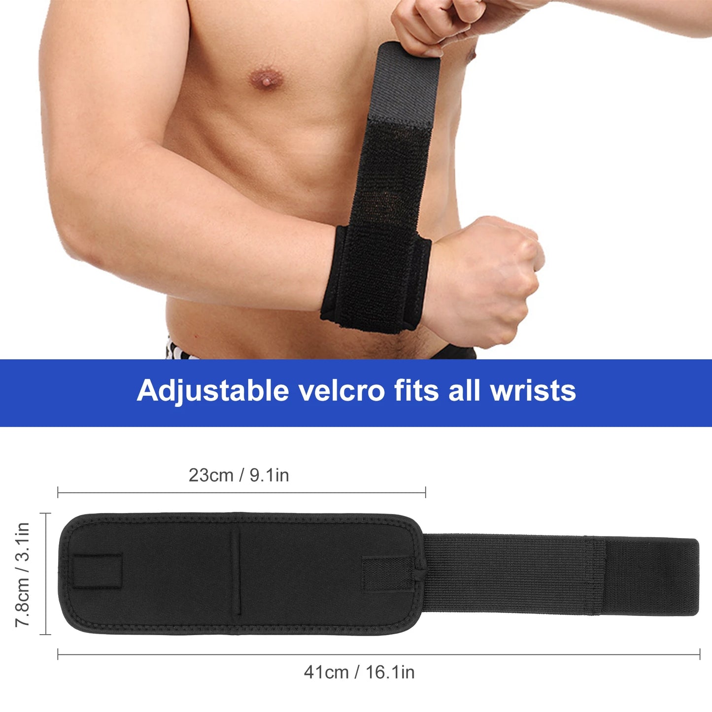 Adjustable Sport Wristband – Wrist Brace Wrap for Support & Protection in Gym, Fitness, and Sports