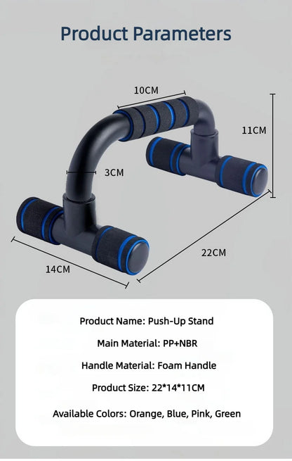 Push-Up Bar Handles – H-Shaped Support for Arm & Chest Workout at Home or Gym!