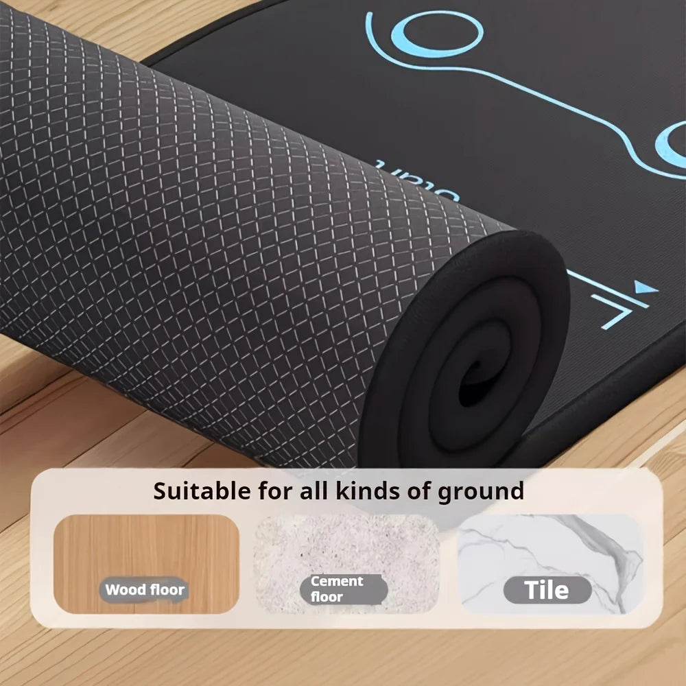 Eco-Friendly Non-Slip Yoga Mat with Scale – Ideal for Abdominal Wheel Workouts & Fitness Routines