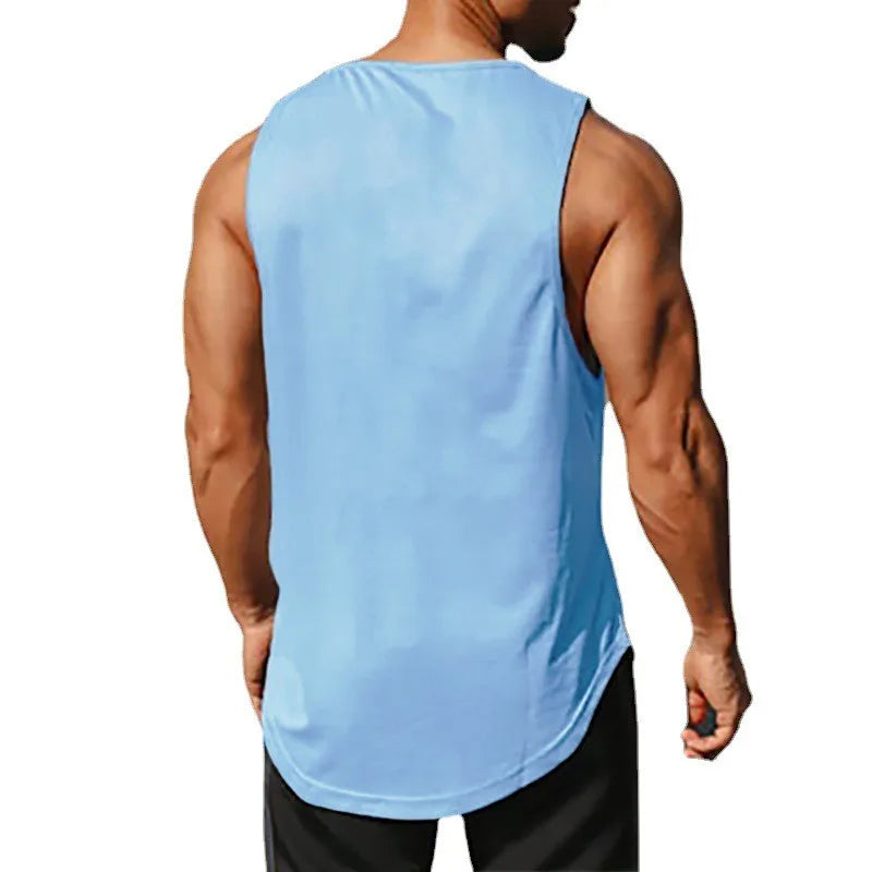 Men’s Quick-Dry Printed Gym Vest – Indoor Fitness & Exercise Tank Top in 6 Colors