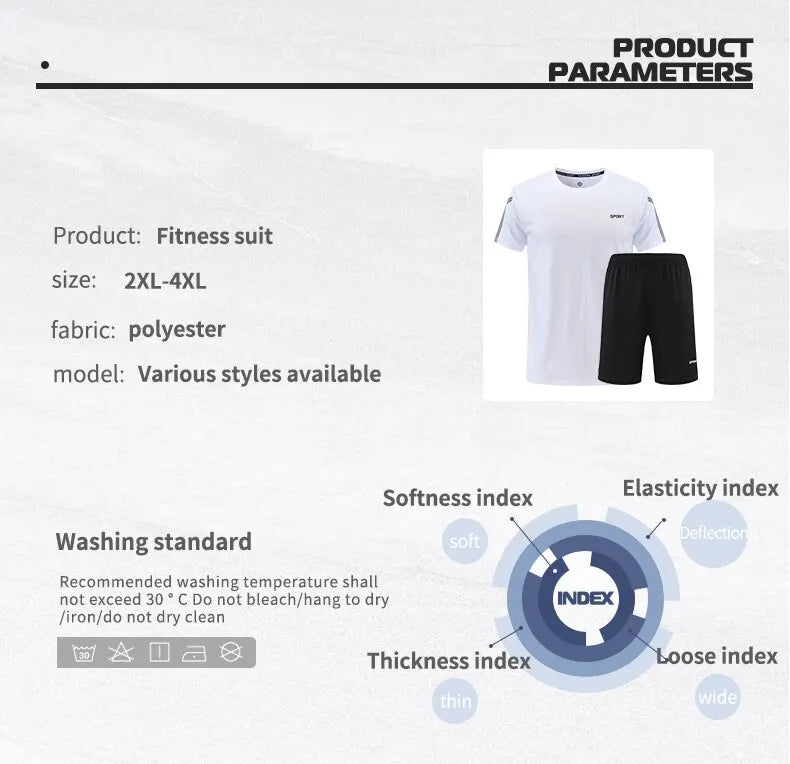 Roamstow Men’s Summer Sportswear Set – Ice Silk Training T-Shirt & Shorts for Basketball & Fitness