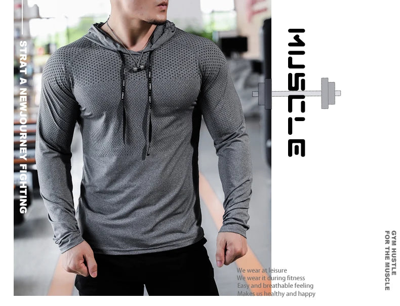 Men’s Fitness Tracksuit – Hooded Sports Hoodie & Gym Joggers for Running & Training