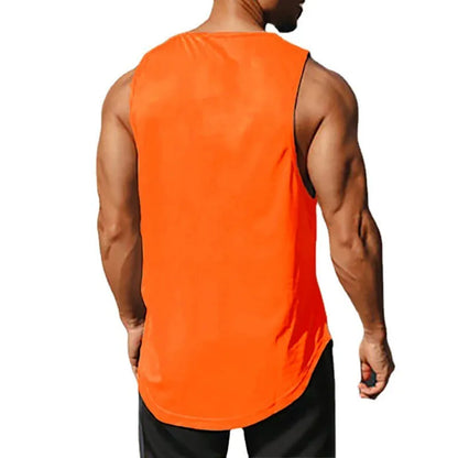 Men’s Quick-Dry Printed Gym Vest – Indoor Fitness & Exercise Tank Top in 6 Colors