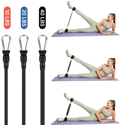 Ankle Resistance Bands with Cuffs – Perfect for Leg, Butt, and Core Workouts!