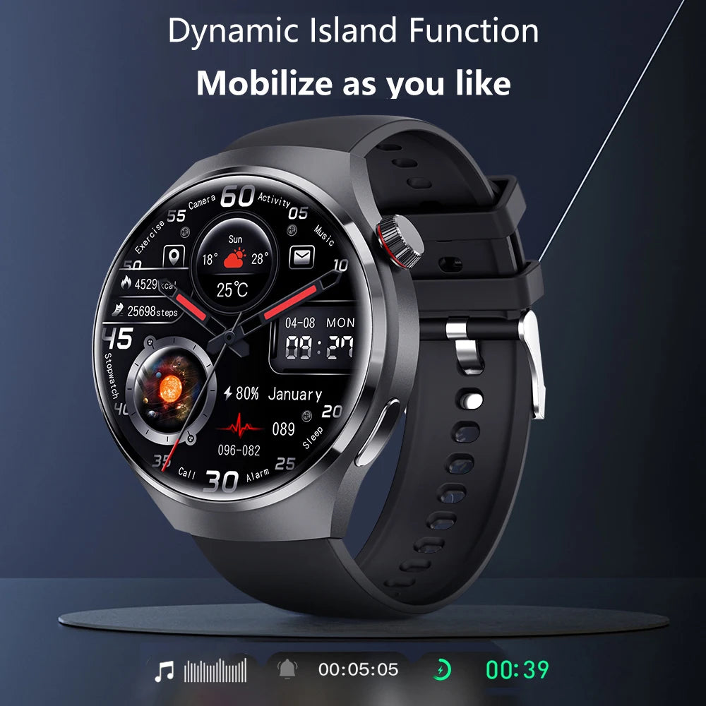 Smartwatch: Heart Rate Monitor, Bluetooth Call, NFC, GPS, IP68 Waterproof