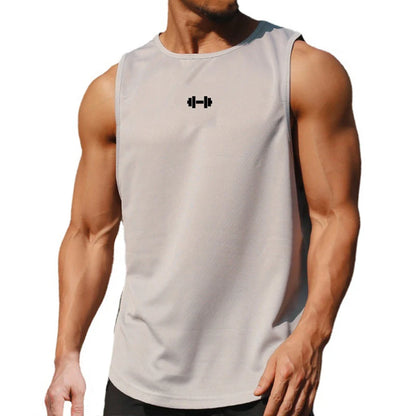 Men’s Quick-Dry Printed Gym Vest – Indoor Fitness & Exercise Tank Top in 6 Colors