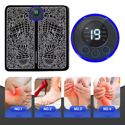 Foot Massager Sole Massage Pad – 8 Modes, 19 Levels of Muscle Stimulation for Relaxation