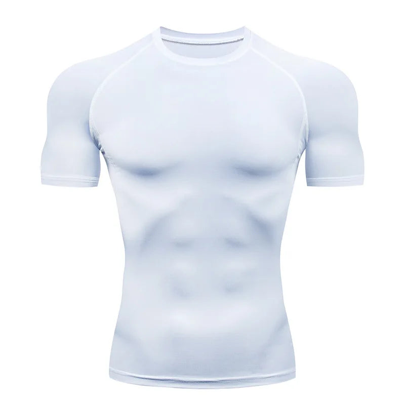 Roamstow Men’s Compression Running T-Shirt – Quick-Dry Gym Sportswear for Fitness & Training