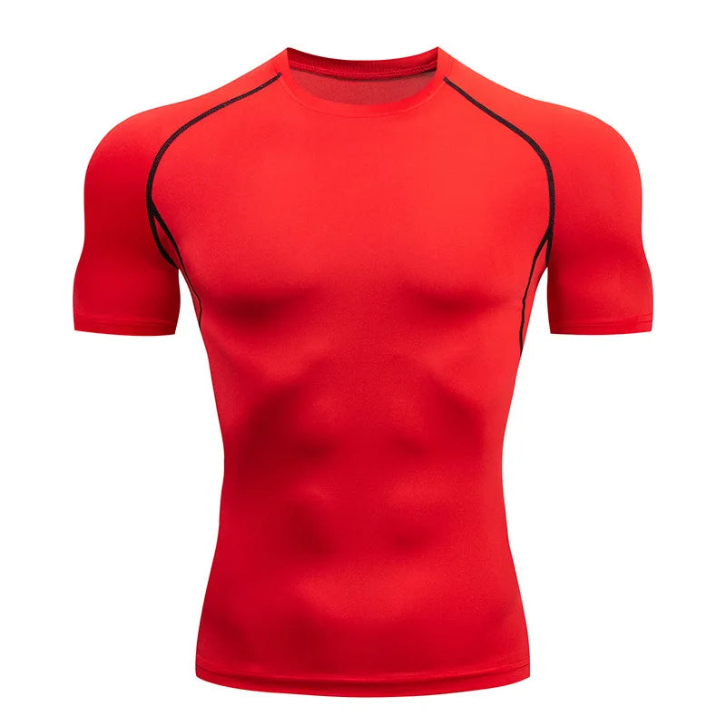 Roamstow Men’s Compression Running T-Shirt – Quick-Dry Gym Sportswear for Fitness & Training