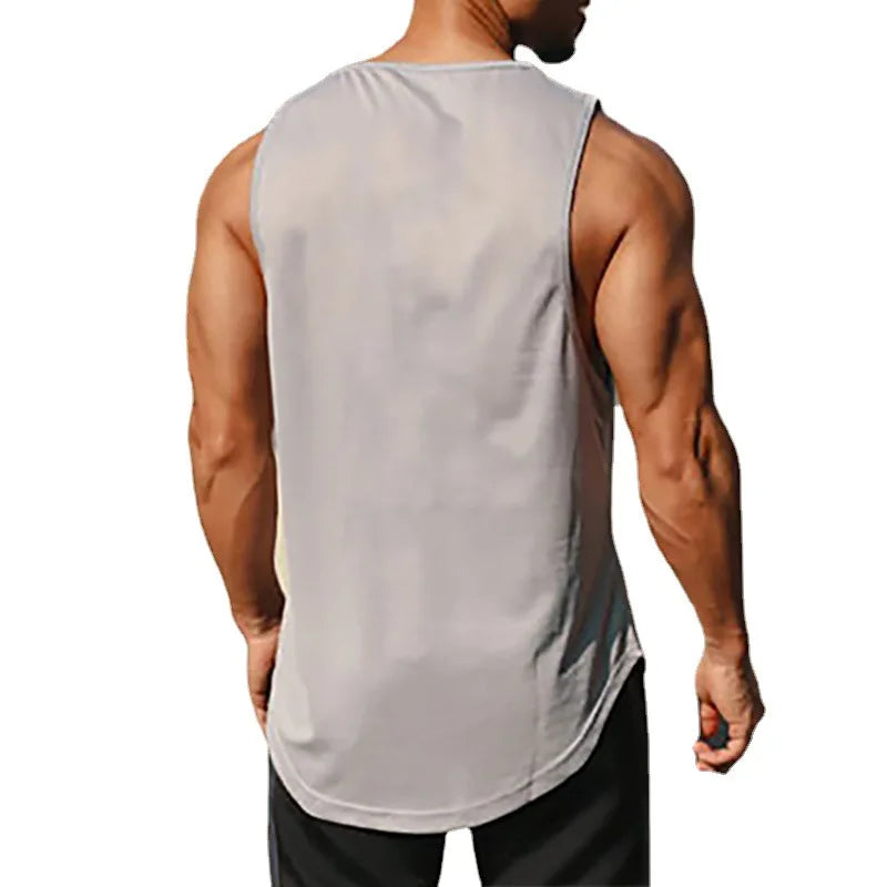 Men’s Quick-Dry Printed Gym Vest – Indoor Fitness & Exercise Tank Top in 6 Colors