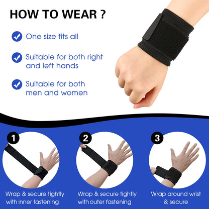 Wrist Wraps for Fitness – Adjustable Bandage Protector for Pain Relief and Support