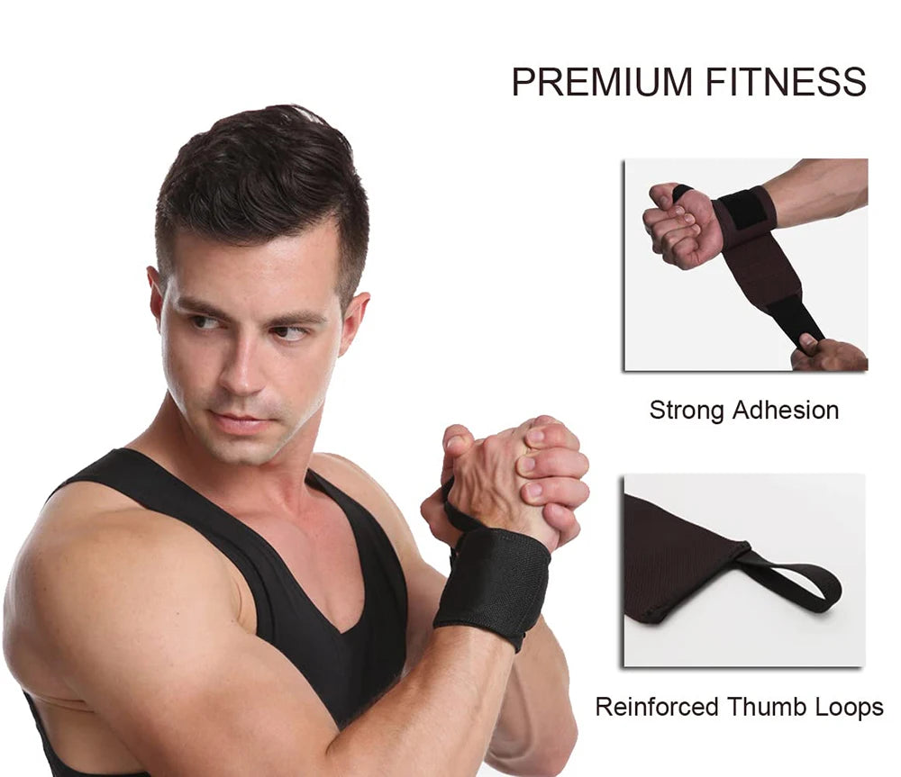 Gym Wrist Straps – Power Wrist Support for Weightlifting, Cross Training & Stronger Grips