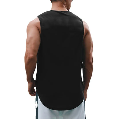 Men’s Quick-Dry Printed Gym Vest – Indoor Fitness & Exercise Tank Top in 6 Colors