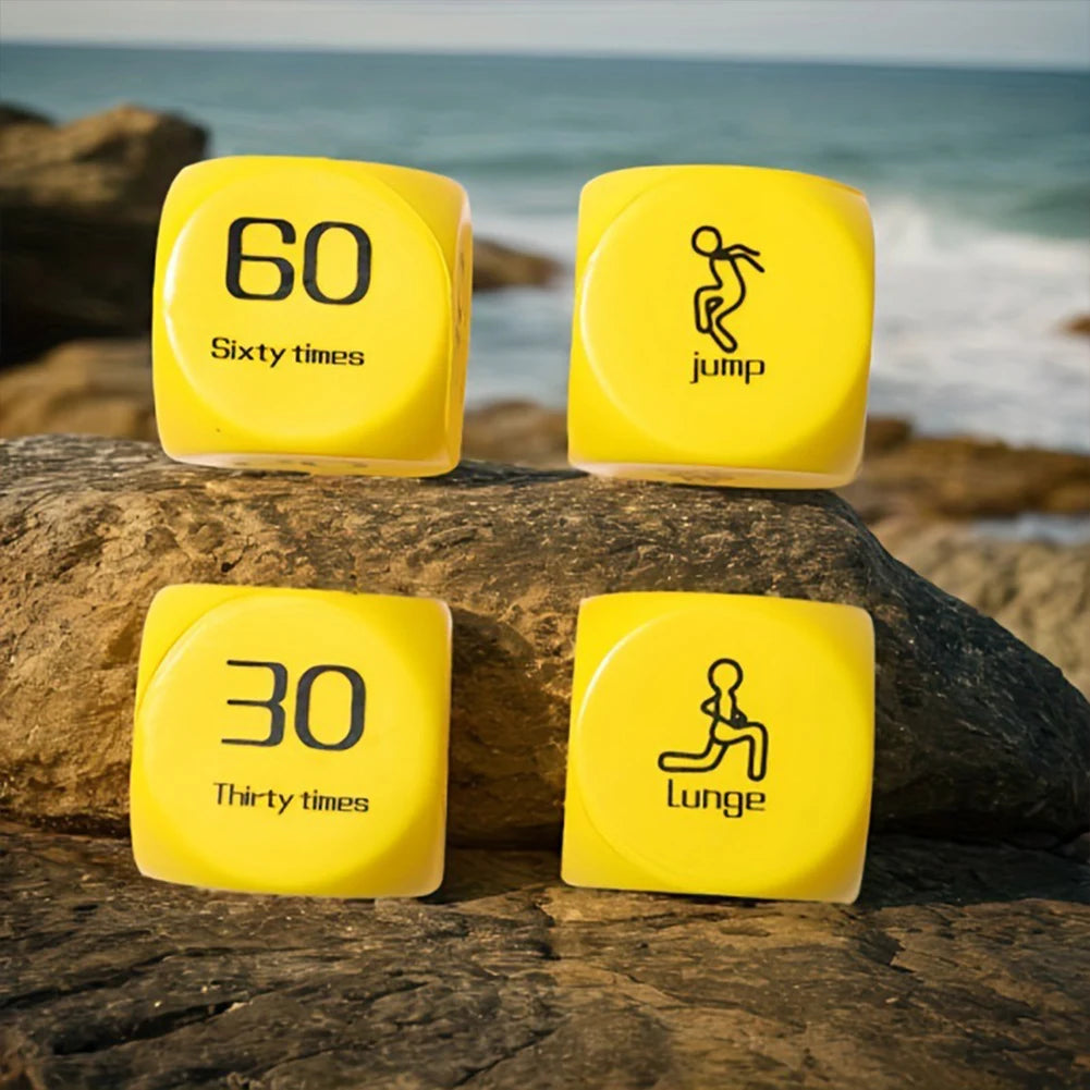 Sports Fitness Dice – Dynamic Exercise Dice for Group Workouts: Plank, Jump, Lunge & More!