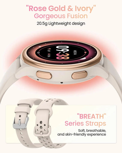 Roamstow Smart Watch for Women – Fitness Tracker with 400+ Watch Faces & Health Features