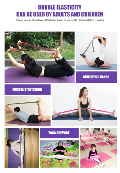 Adjustable Yoga Resistance Bands – Perfect for Stretching, Pilates, and Fitness!