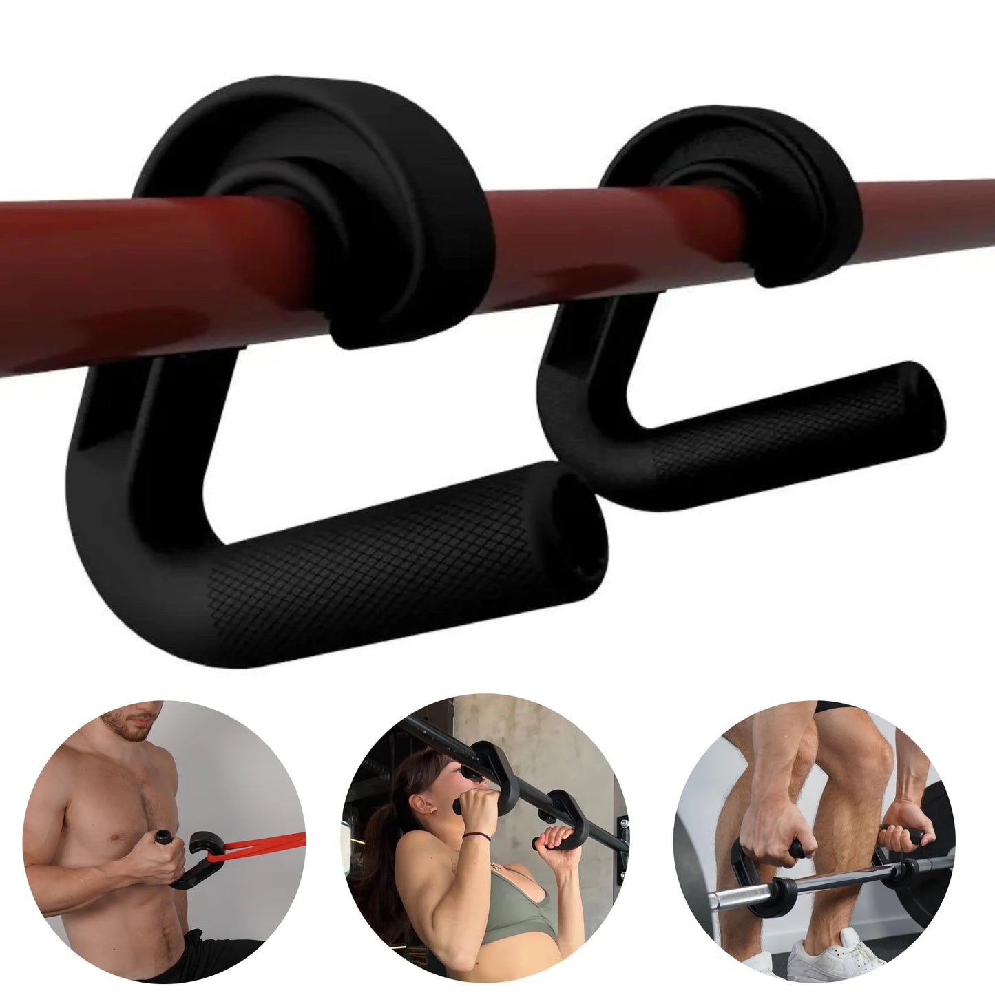 Pull Up Hand Grip – Ergonomic Hook Type for Deadlifts, Pull-Downs & Weights Training!