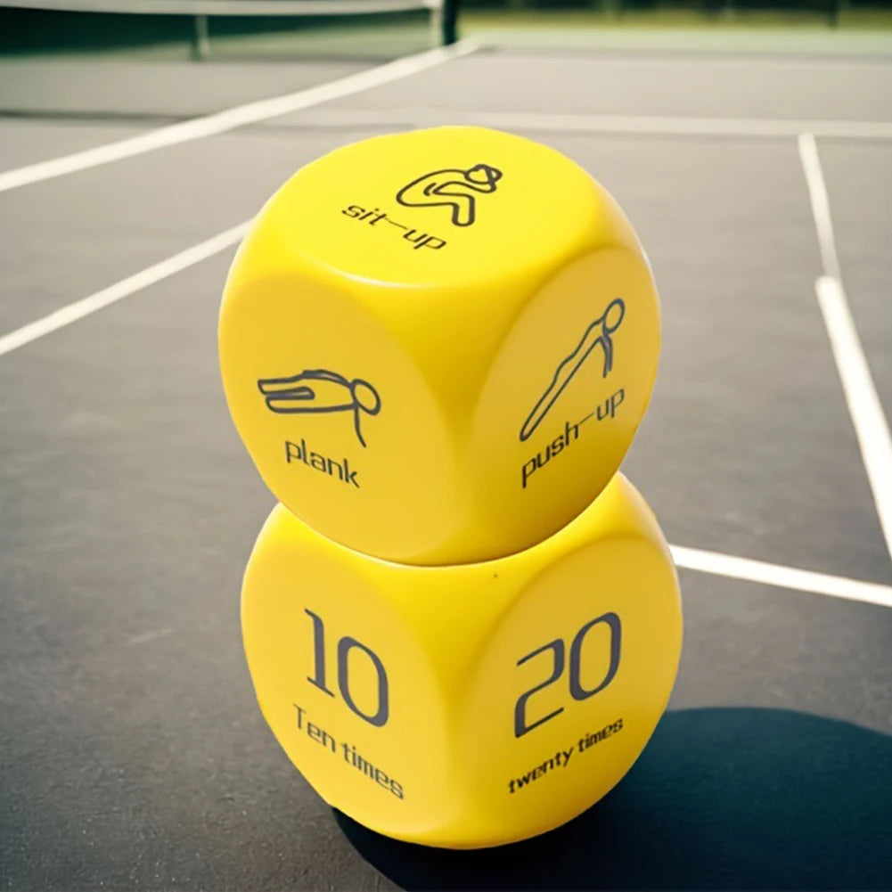 Sports Fitness Dice – Dynamic Exercise Dice for Group Workouts: Plank, Jump, Lunge & More!