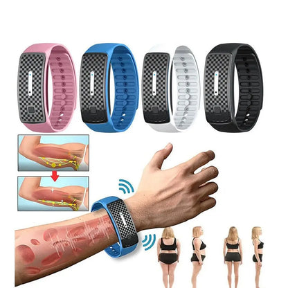 Health Heart Rate Fitness Pedometer Ultrasonic Bracelet Smart Wristbands Lymphatic Detox Bracelet Body Shape Wristband