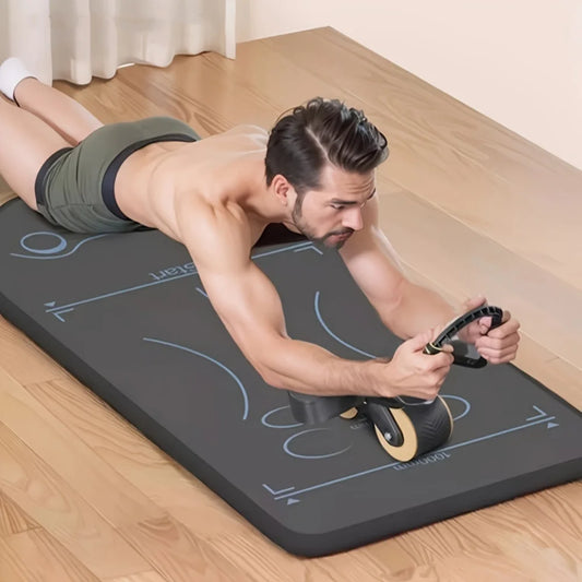 Eco-Friendly Non-Slip Yoga Mat with Scale – Ideal for Abdominal Wheel Workouts & Fitness Routines