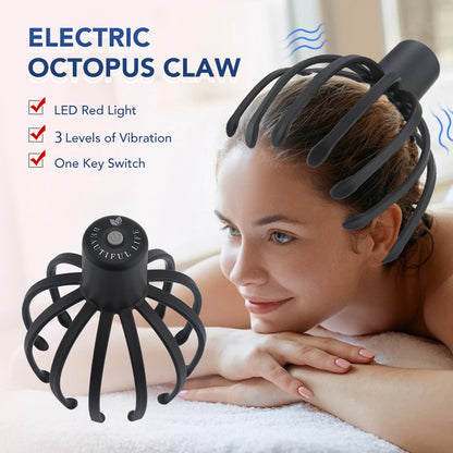 Rechargeable Head Massage Device – 3 Adjustable Gears with 12 TPE Claws for a Relaxing Scalp Massage