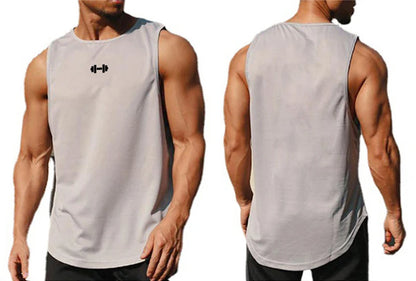 Men’s Quick-Dry Printed Gym Vest – Indoor Fitness & Exercise Tank Top in 6 Colors