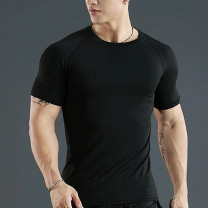 Roamstow Men’s Compression Running T-Shirt – Quick-Dry Gym Sportswear for Fitness & Training