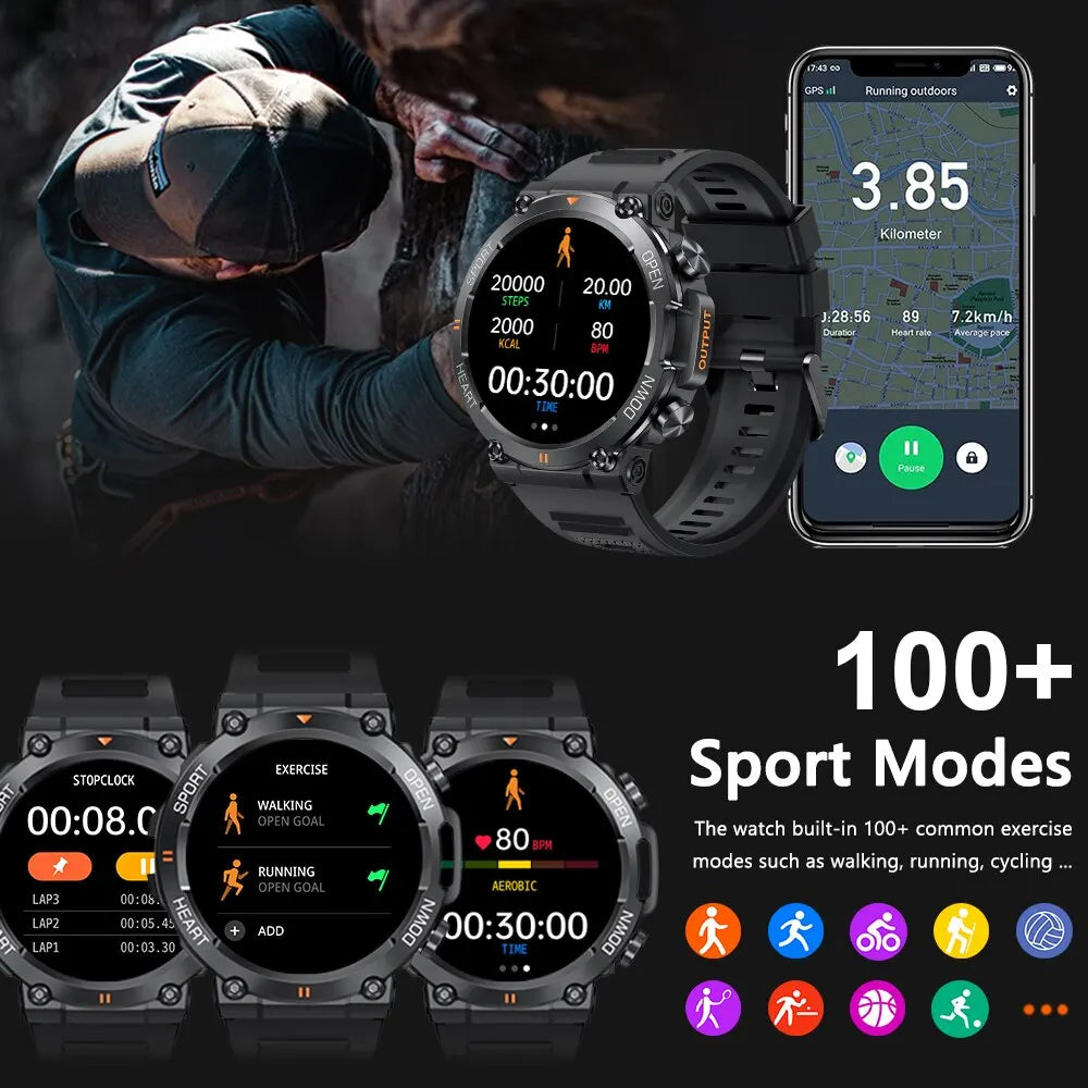 Bluetooth Call Smart Watch Men Sports Fitness Tracker Heart Monitor Smartwatch For Android IOS MD56