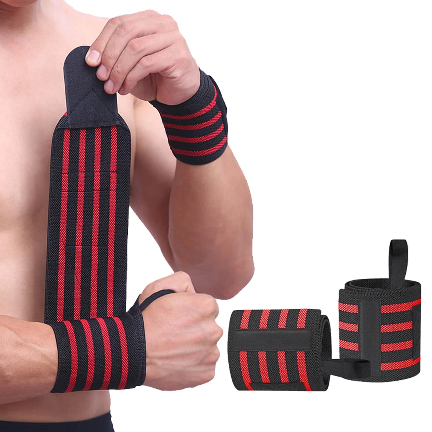 Gym Wrist Straps – Power Wrist Support for Weightlifting, Cross Training & Stronger Grips