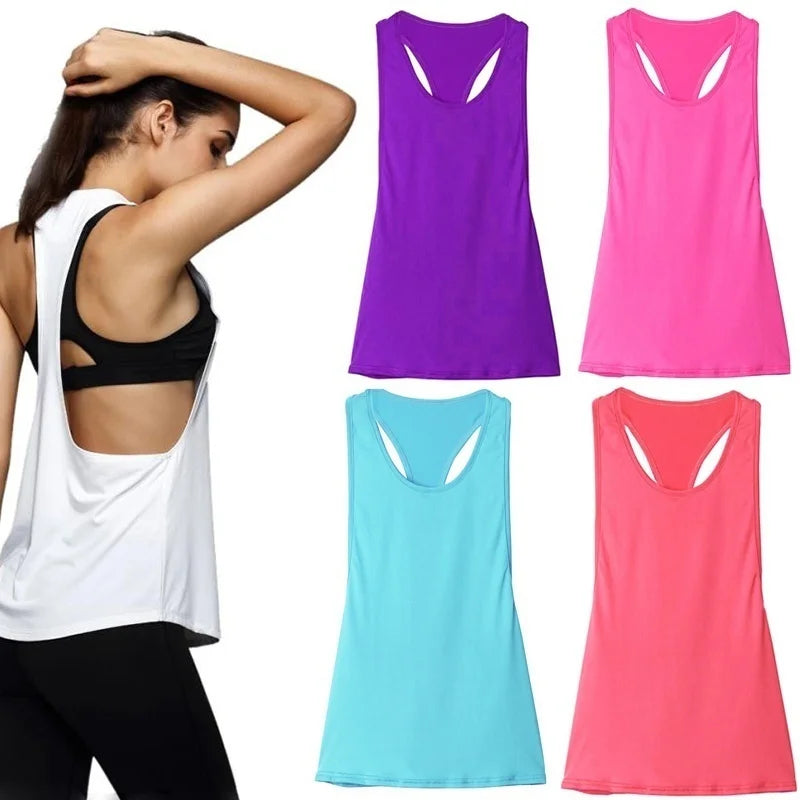 Roamstow Women's Fitness Tank Top – Quick-Dry Slim Sleeveless Running Overcoat