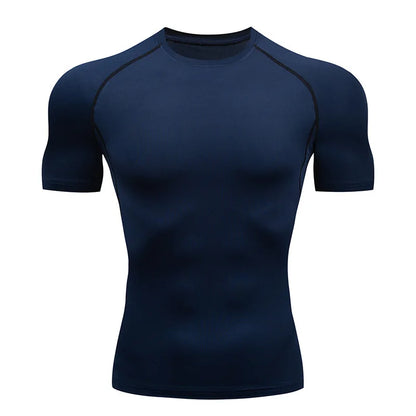 Roamstow Men’s Compression Running T-Shirt – Quick-Dry Gym Sportswear for Fitness & Training