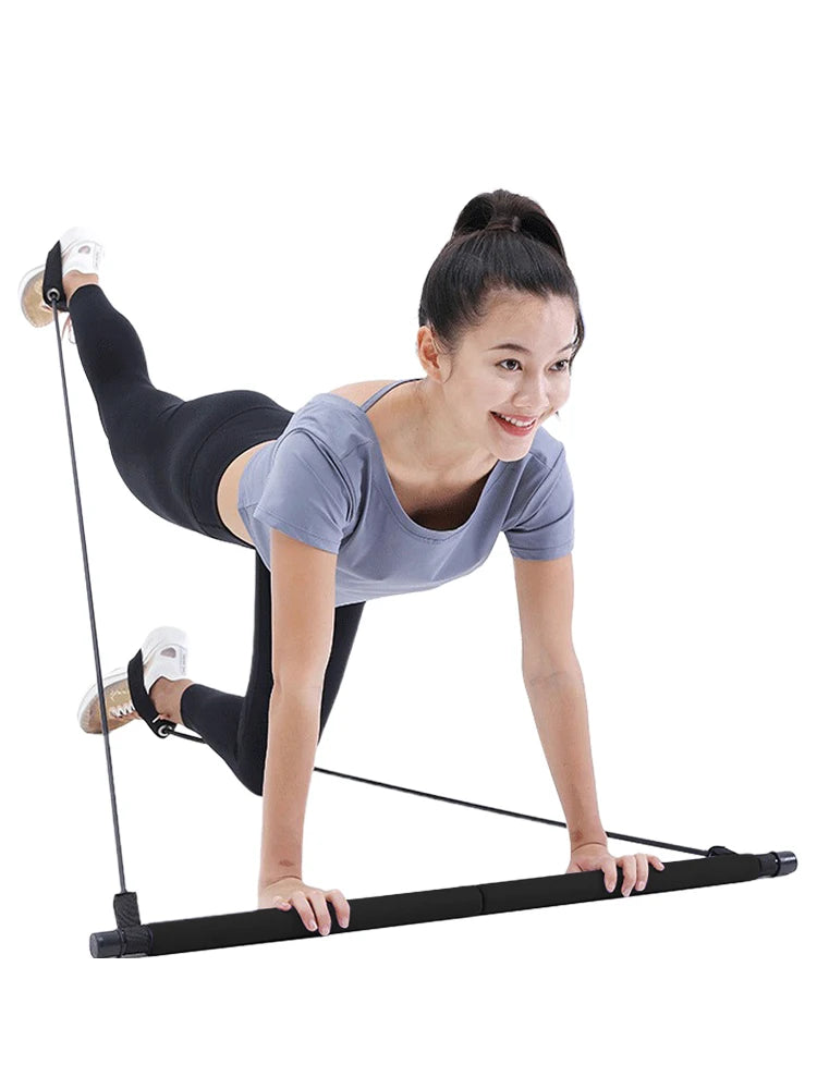 Full-Body Workout Kit – Pilates Bar with Resistance Bands for Home Gym and Yoga Body Shaping!