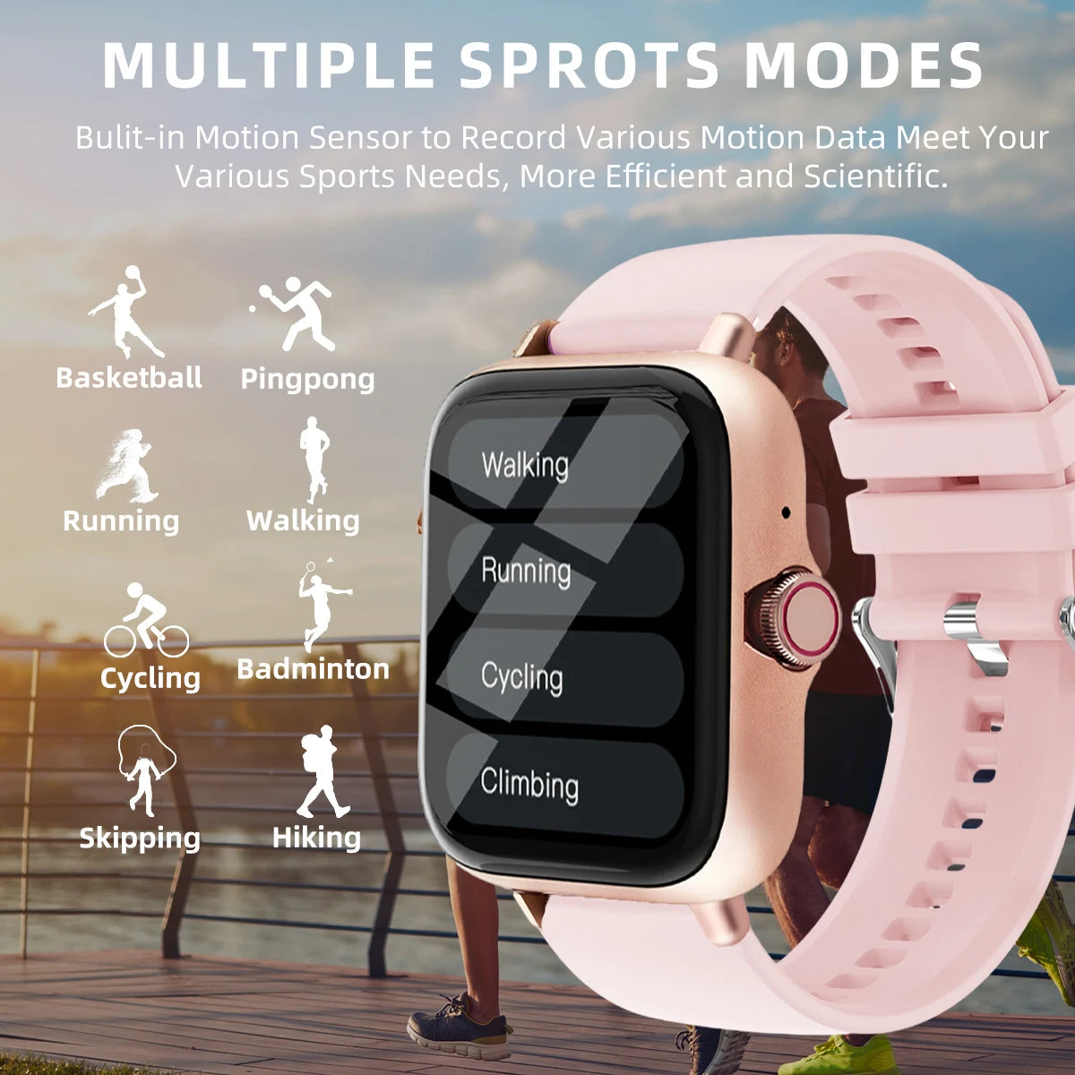 Roamstow 1.83" Smartwatch for Men & Women: Waterproof Fitness & Sports Watch