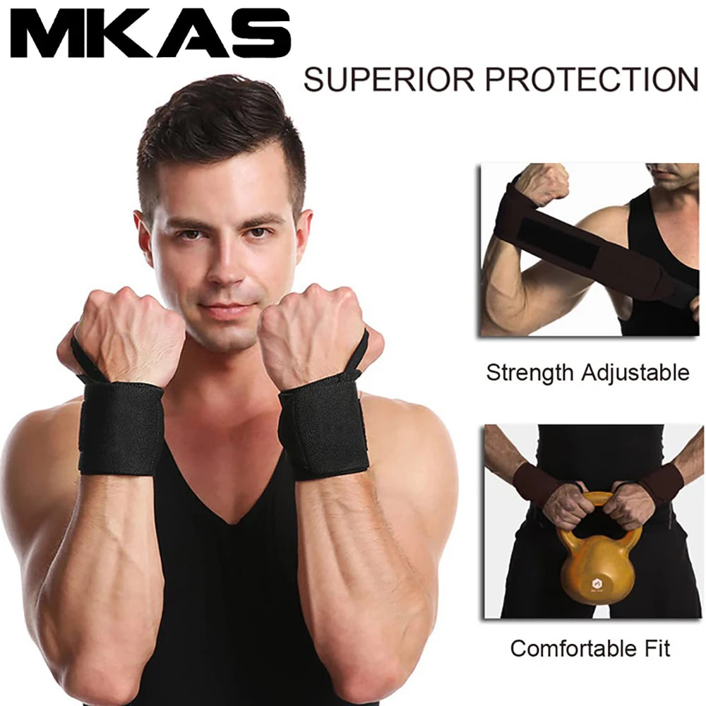 Gym Wrist Straps – Power Wrist Support for Weightlifting, Cross Training & Stronger Grips