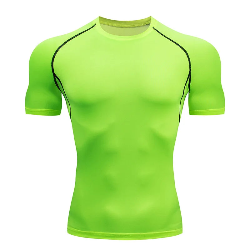 Roamstow Men’s Compression Running T-Shirt – Quick-Dry Gym Sportswear for Fitness & Training