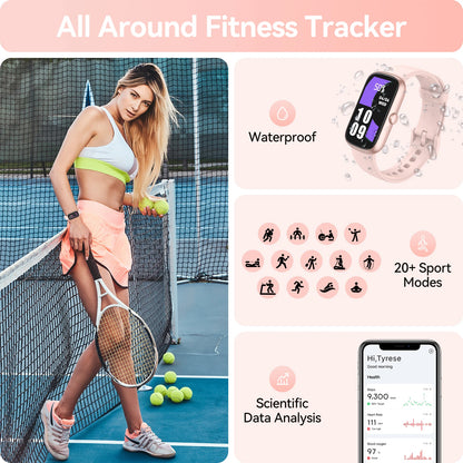 Fashion Sports Smart Watch – Fitness Tracker for Adults & Kids, Heart Rate Monitor, Call Reminder, Smart Bracelet